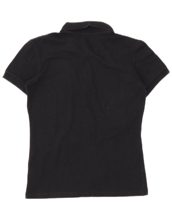 FRED PERRY Damen Poloshirt UK 16 Große schwarze Baumwolle