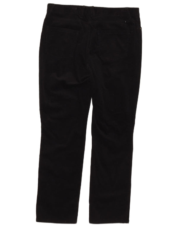 Marks & Spencer Damen Cordhose mit hoher Taille, UK 14, Größe L W34 L28 Bla