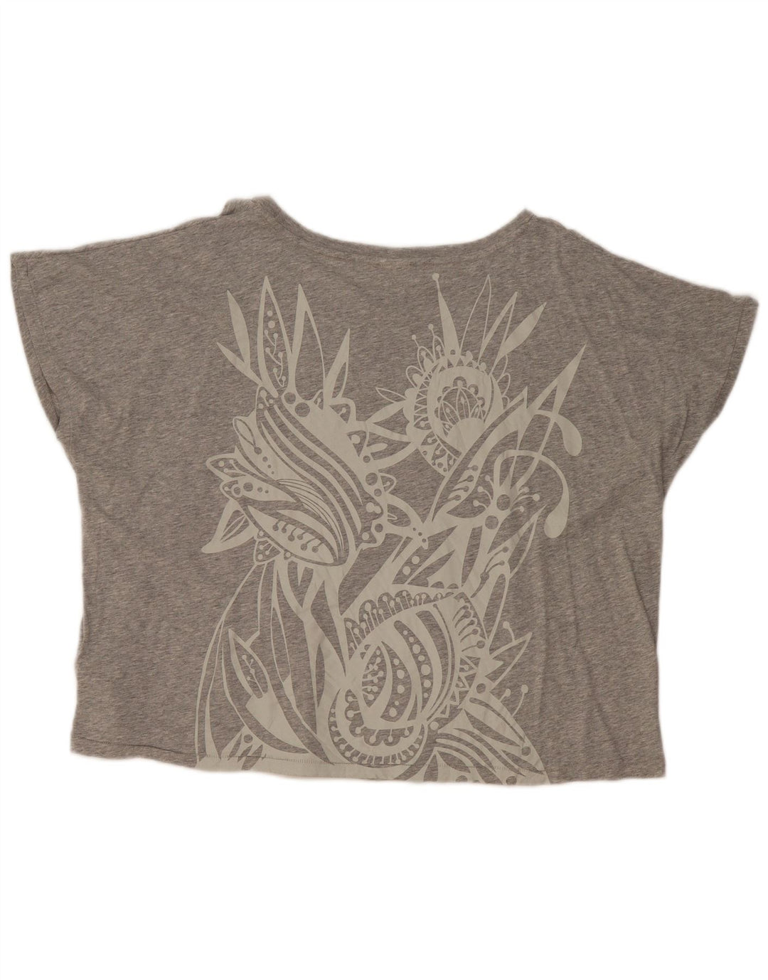 Diesel Übergroßes Grafik-T-Shirt für Damen, UK 14, mittelgraue Baumwolle