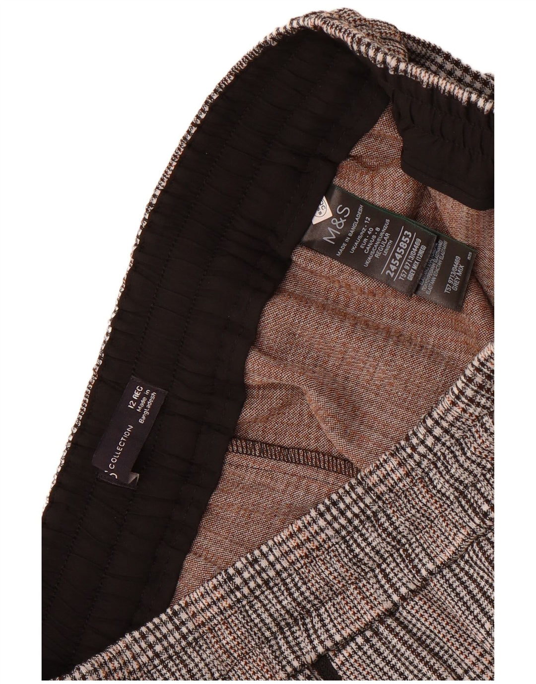 Marks & Spencer Damen-Freizeithose mit Grafik, UK 12, M, W30, L29, Grau