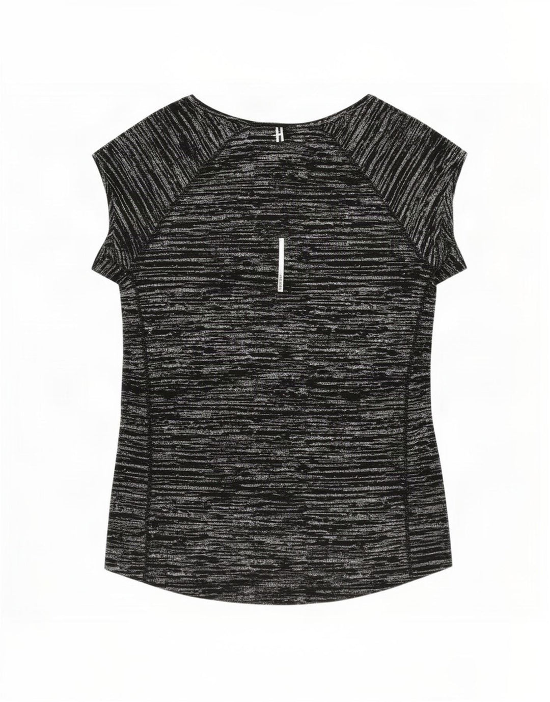 Nike Damen Dri Fit T-Shirt Top UK 12 Mittelschwarz geflecktes Polyester