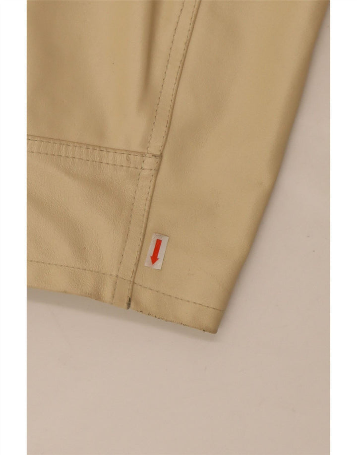Vintage Herren Kunstlederjacke UK 38 Medium Beige