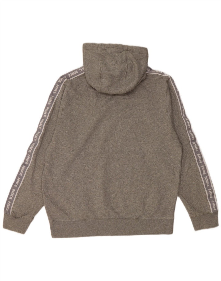 Nike Herren-Kapuzenpullover mit Grafik, mittelgrau gefleckte Baumwolle