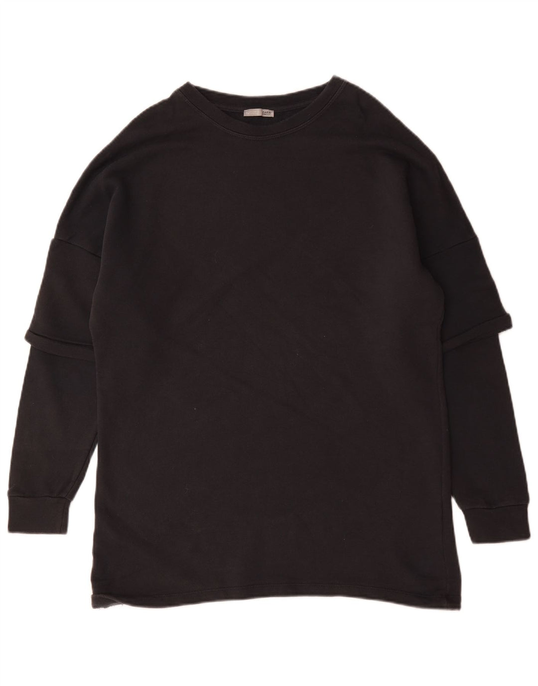 Zara Herren Sweatshirt Pullover Small Schwarz Baumwolle