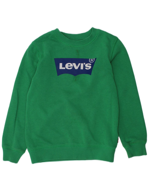 LEVI'S Jungen-Sweatshirt mit Grafik, 5–6 Jahre, grüne Baumwolle