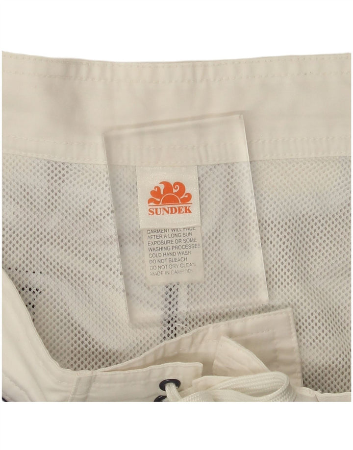 Sundek Herren-Badeshorts, groß, marineblaues Blumenmuster, Polyester