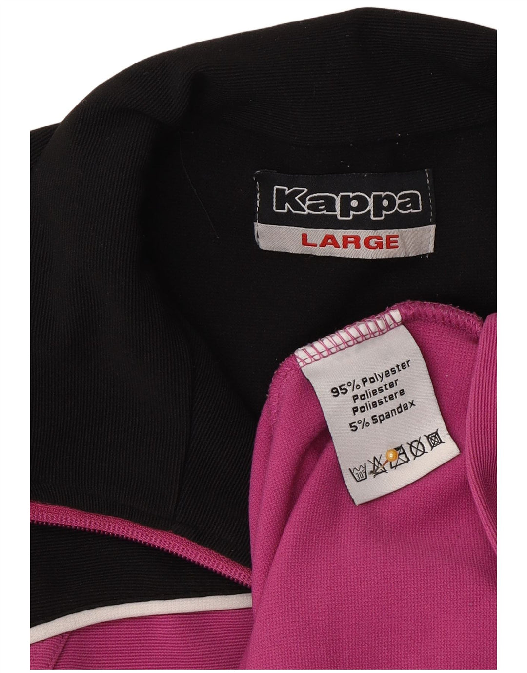 Kappa Damen-Trainingsanzug-Oberteiljacke UK 14 Large Lila Colourblock Polyester