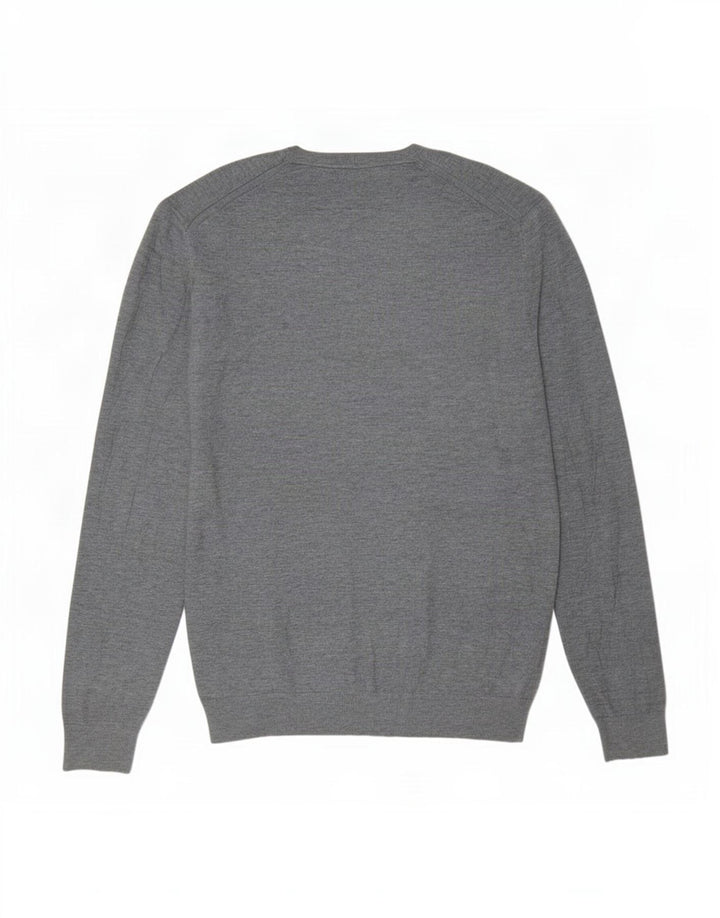 Zara Herren-Pullover mit Rundhalsausschnitt, Größe L, Grau