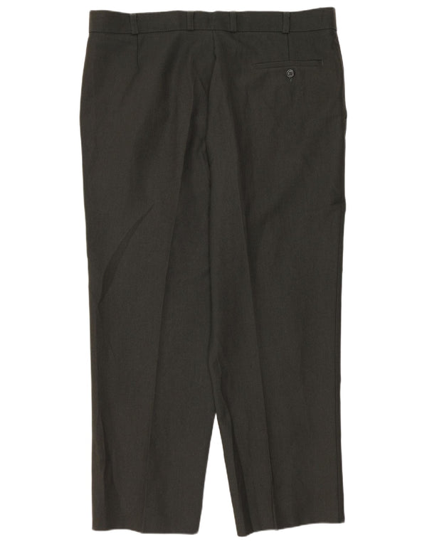 Marks & Spencer Mens Straight Chino Trousers W38 L29 Green Polyester