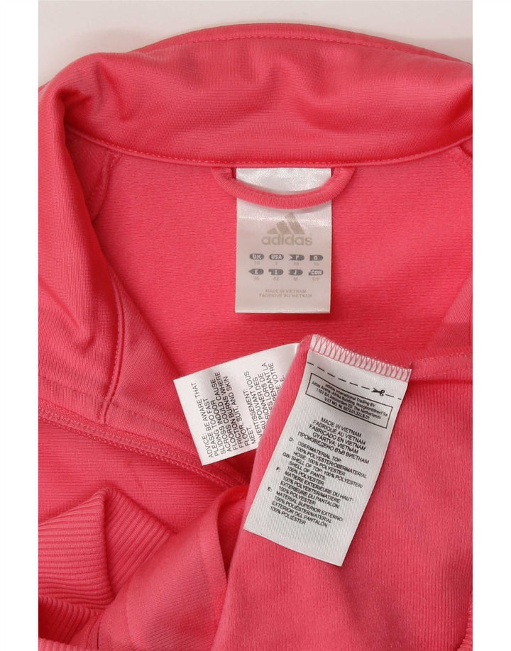 Adidas Damen Trainingsanzug Top Jacke UK 10 Small Rosa Polyester