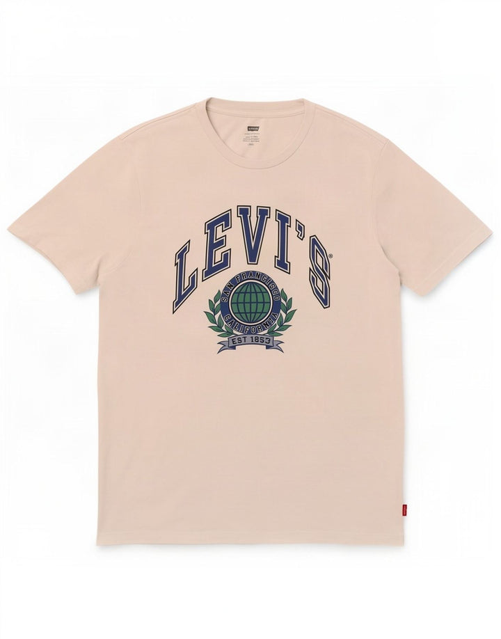 Levi's Herren-T-Shirt mit Grafik, Größe L, aus weißer Baumwolle