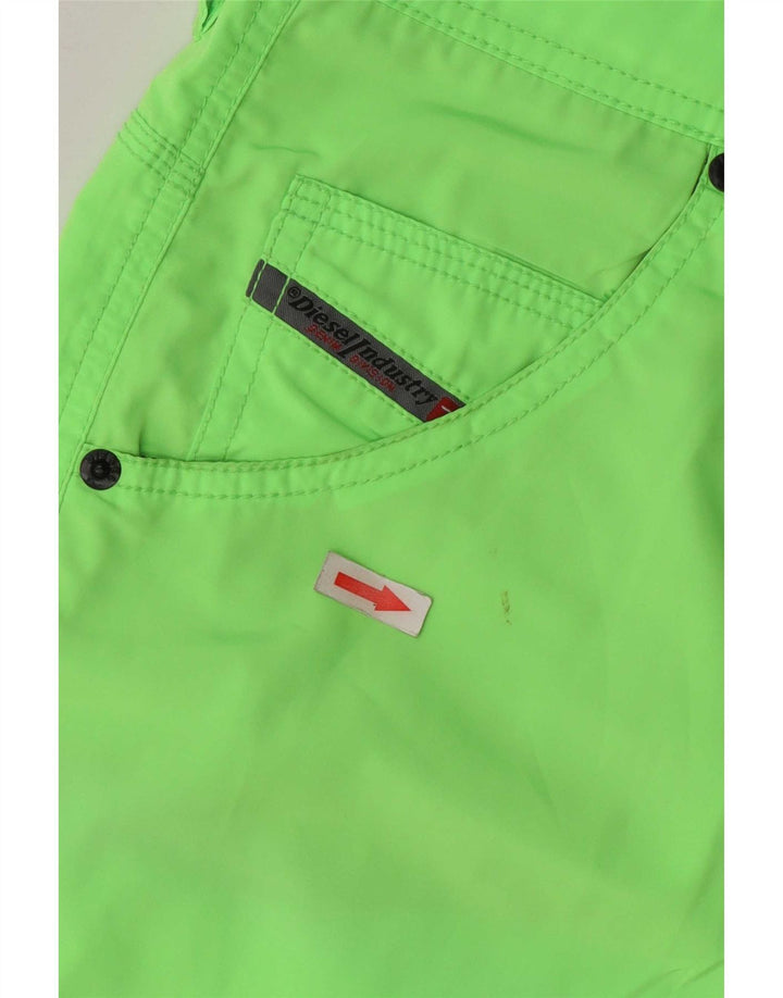 Diesel Herren-Shorts, Größe L, W36, grünes Polyester