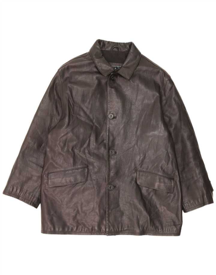Daniel Hechter Herren Lederjacke IT 52 XL Schwarz