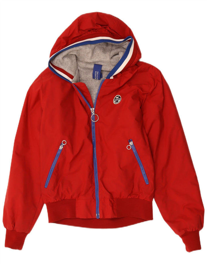North Sails Herren-Bomberjacke mit Kapuze, UK 36, Größe S, Rot, Polyester