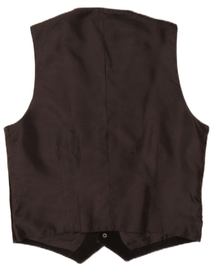Vintage Herren Wildlederweste UK 40 Mittelschwarzes Leder