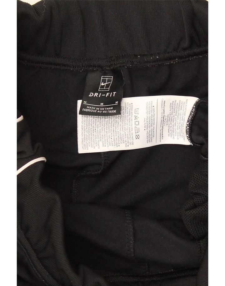 Nike Damen Dri Fit Trainingshose UK 12 Medium Schwarz gestreift