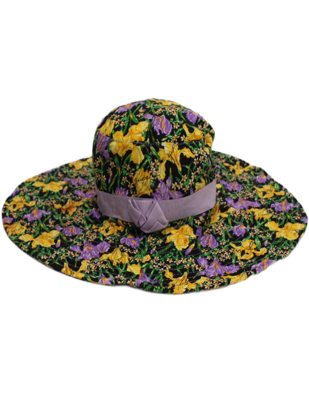 Guess Damen-Fischerhut mit Grafik, mittelgroß, mehrfarbig, Blumenmuster, Bohemian-Stil aus Baumwolle