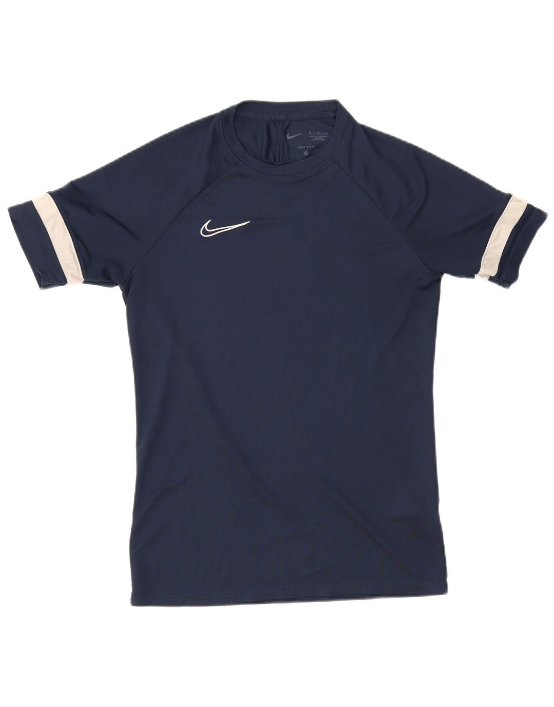 Nike Herren Dri Fit T-Shirt-Oberteil Mittelgroßes marineblaues Farbblock-Polyester