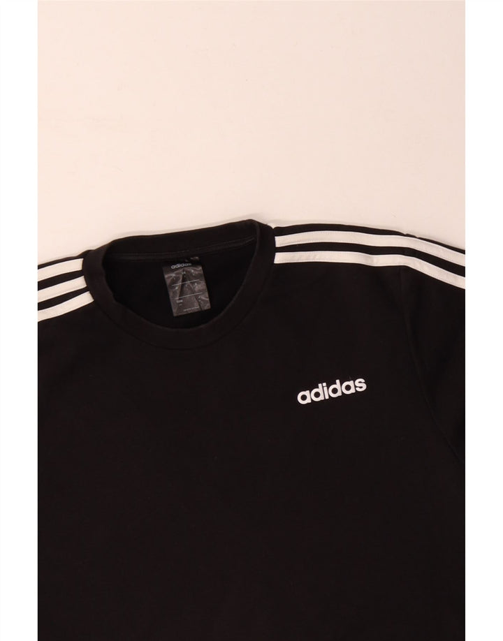ADIDAS Herren Sweatshirt Pullover Small Schwarz Baumwolle