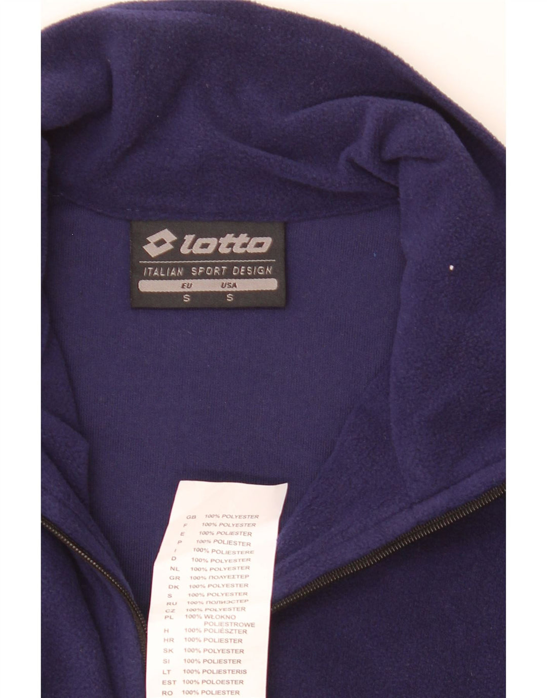 Lotto Damen-Fleecepullover mit Reißverschluss am Hals, klein, marineblau, Polyester