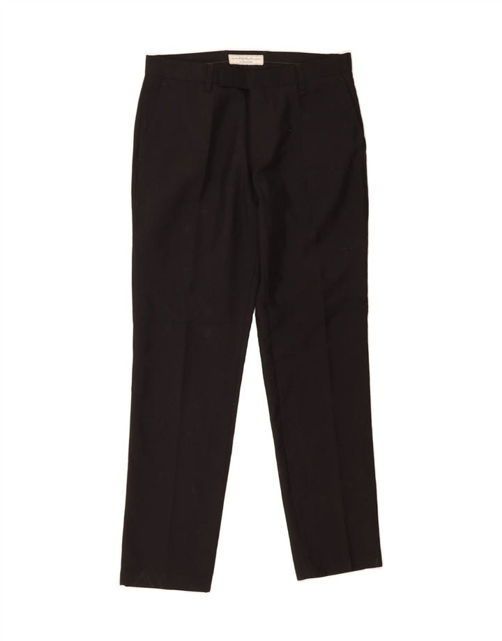JACK & JONES Mens Premium Slim Suit Trousers W31 L30 Black Polyester Vintage Jack & Jones and Second-Hand Jack & Jones from Messina Hembry 