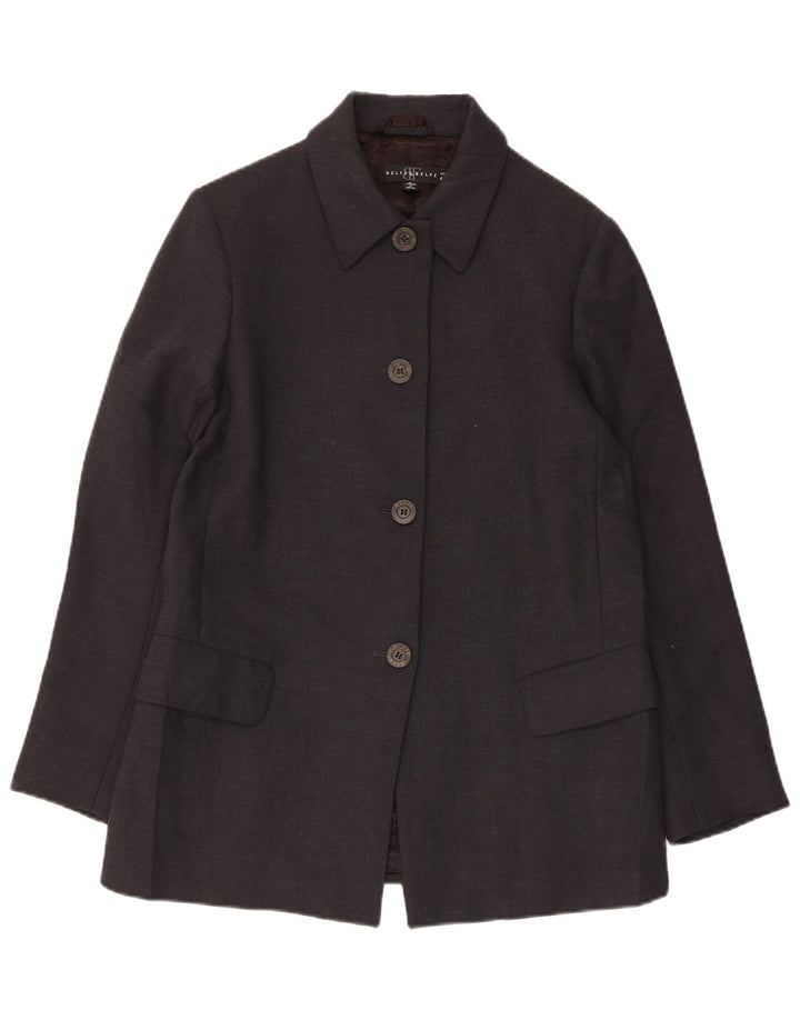 Belfe & Belfe Damen-Blazerjacke mit 4 Knöpfen, IT 40, kleine schwarze Schurwolle