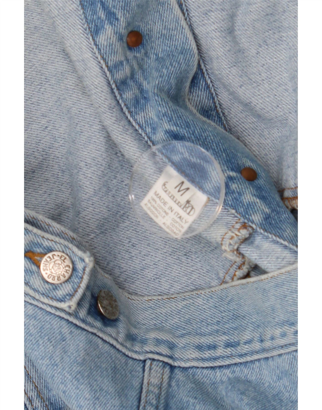 CHARRO Herren Jeansjacke UK 38 Mittelblaue Baumwolle