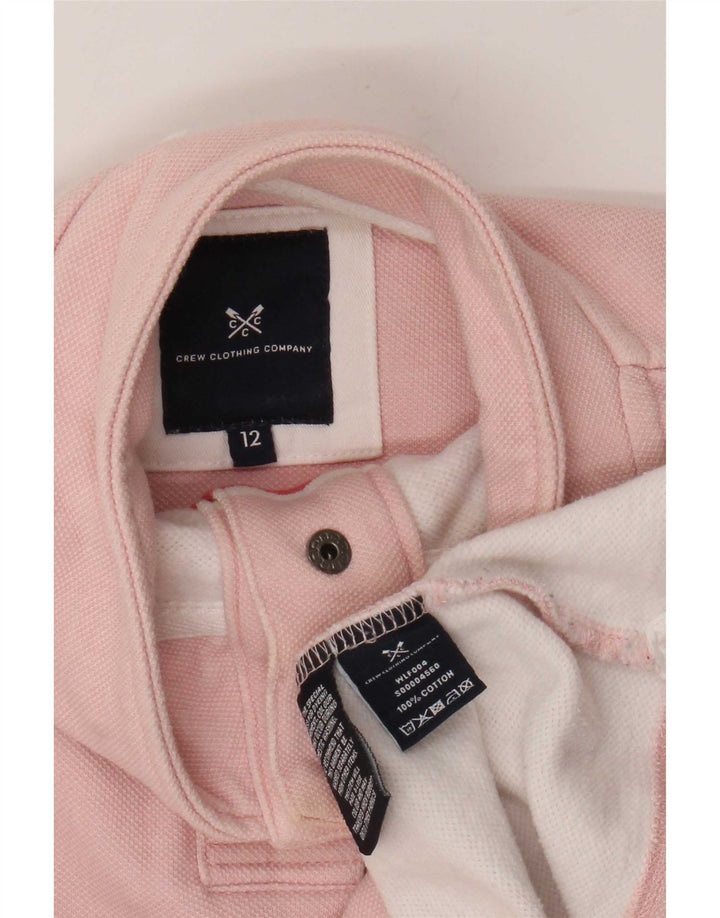 Crew Clothing Damen-Sweatshirt-Pullover UK 12 Mittelrosa gestreift