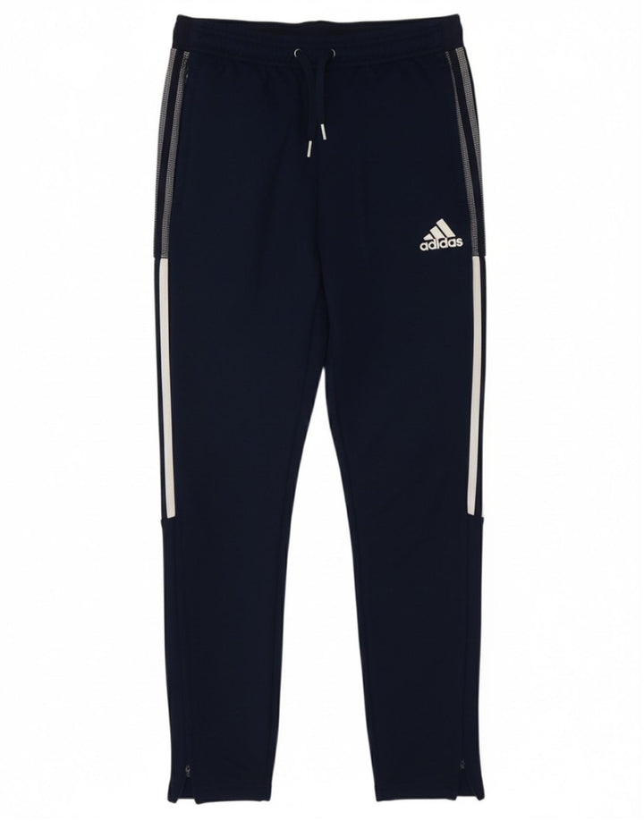 ADIDAS Mens Aeroready Tracksuit Trousers Medium  Navy Blue Polyester