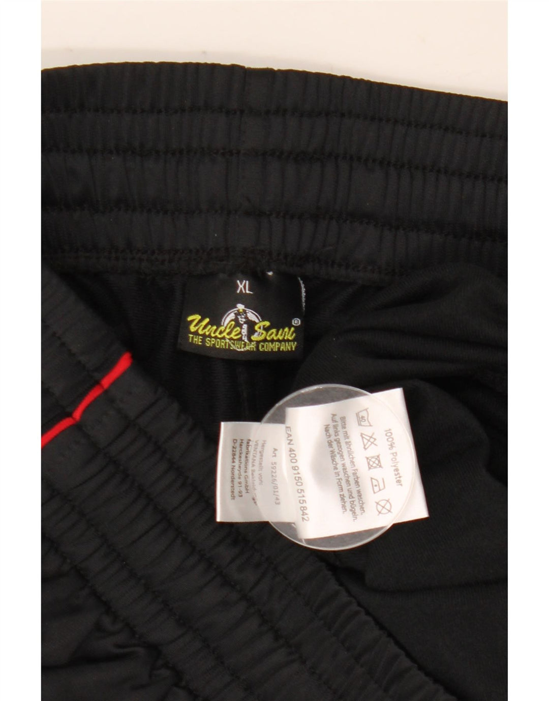 Uncle Sam Herren Capri-Trainingshose mit Grafik, XL, Schwarz, Polyester