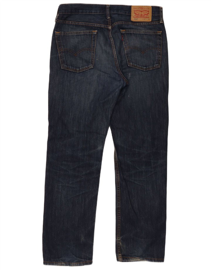 Levi's Herren 514 Straight Jeans W32 L30 Marineblaue Baumwolle