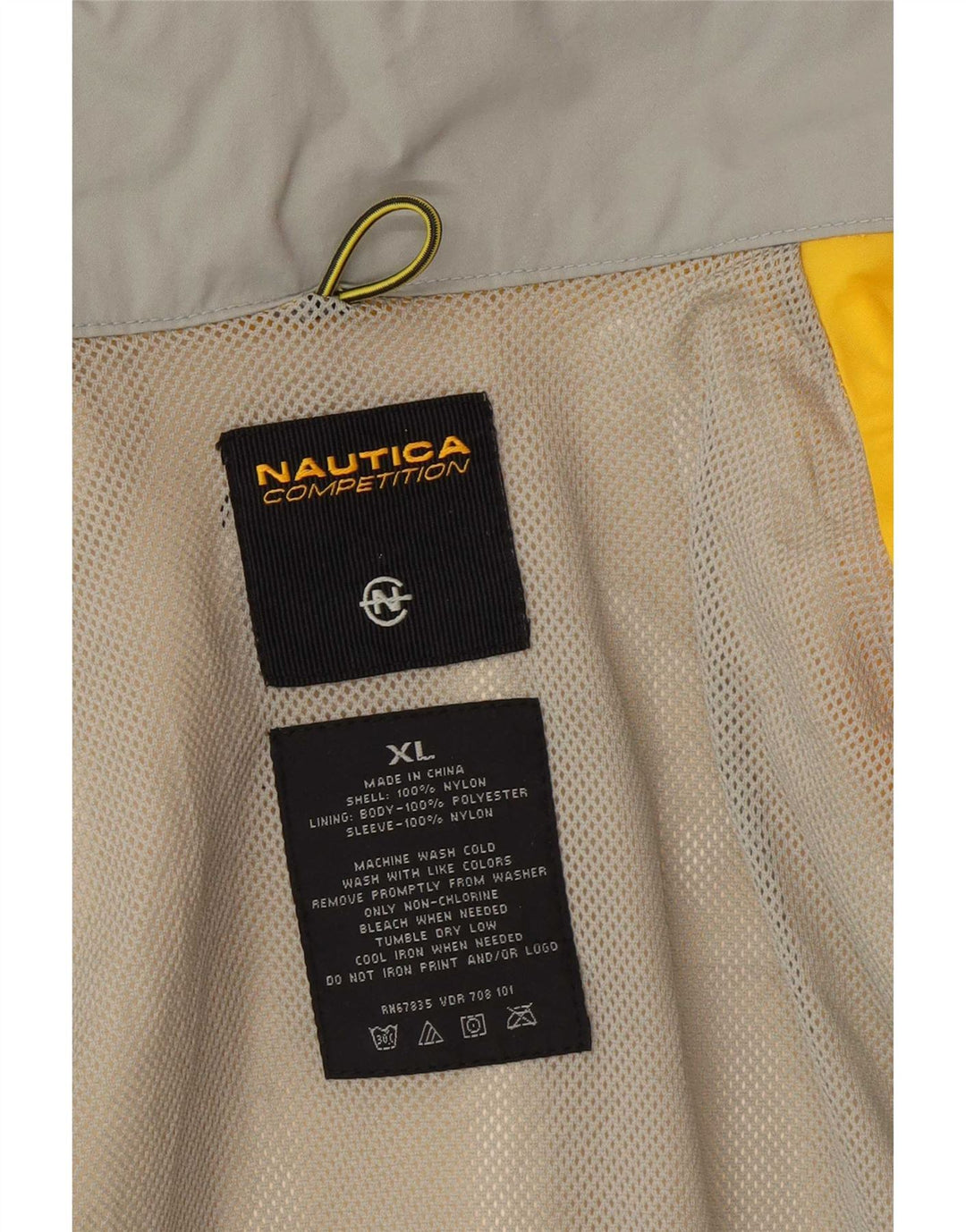 Nautica Herren Regenjacke UK 42 XL Gelbes Nylon