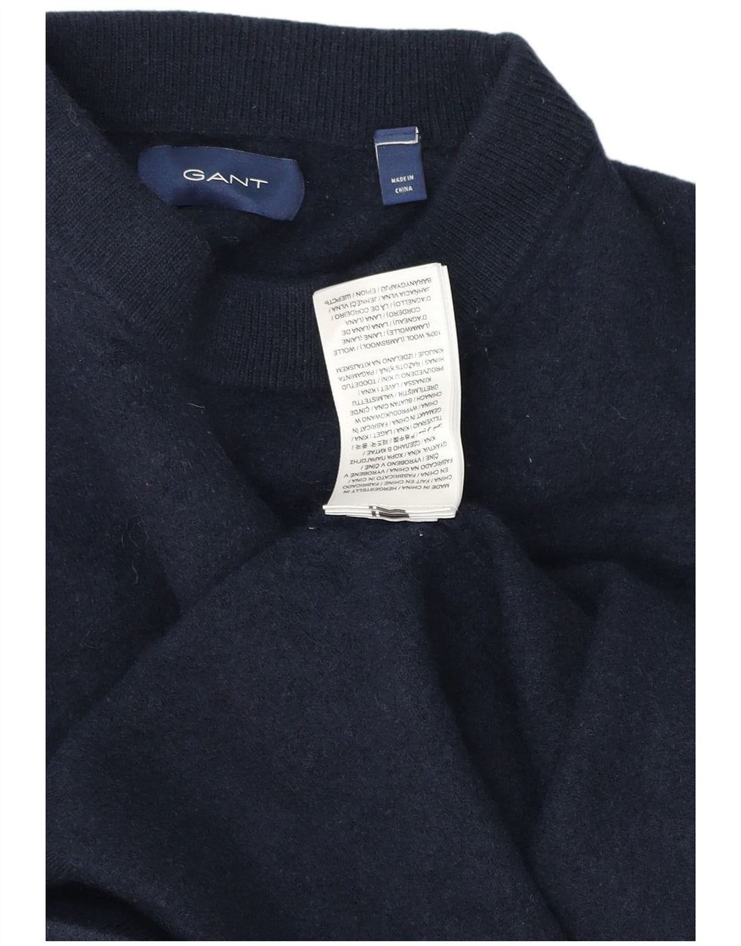 Gant Rollkragenpullover für Jungen, 11–12 Jahre, marineblaue Lammwolle
