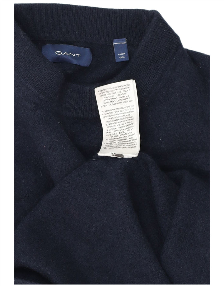 Gant Rollkragenpullover für Jungen, 11–12 Jahre, marineblaue Lammwolle
