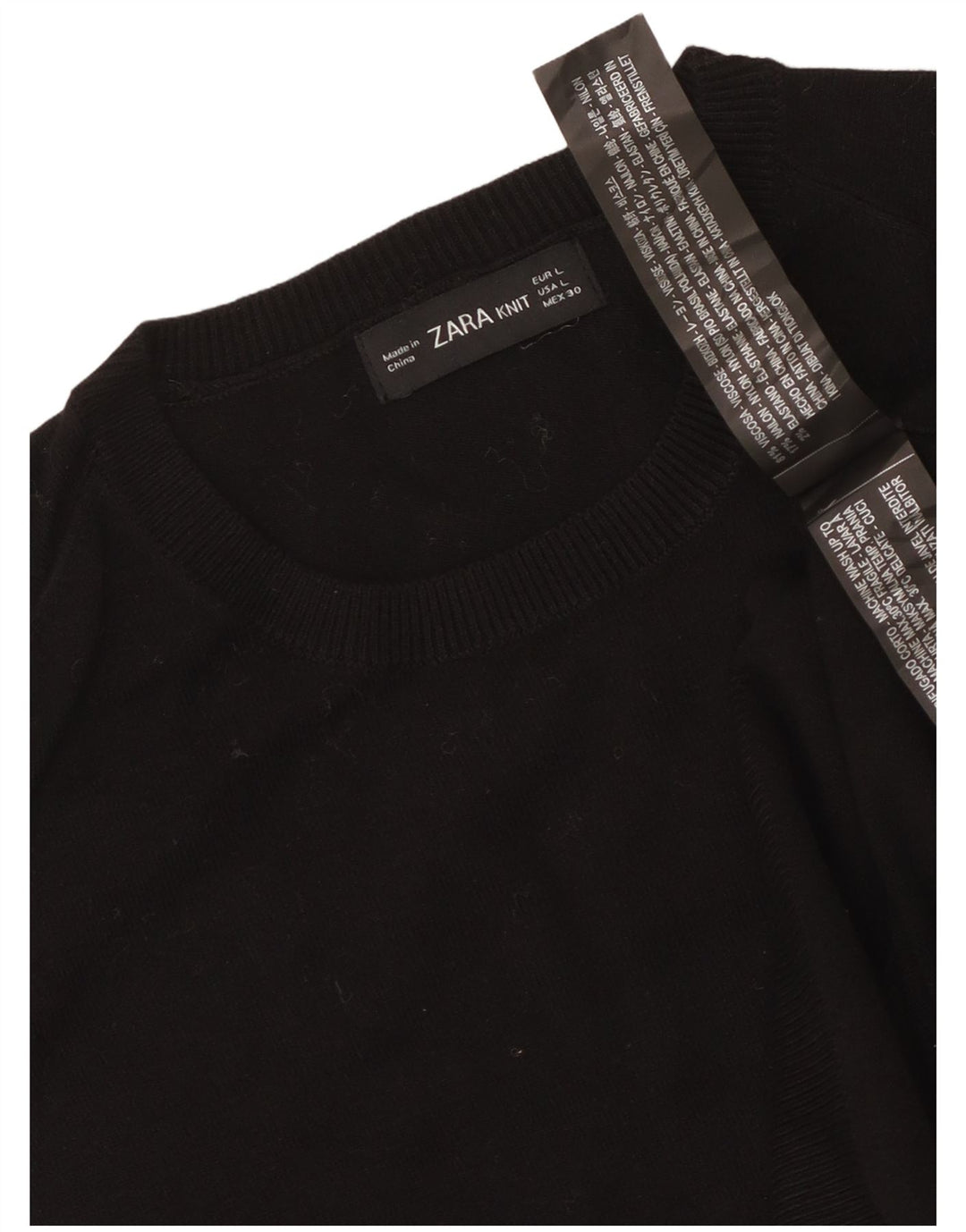 Zara Damen Weste Tank Top UK 14 Large Schwarz Viskose