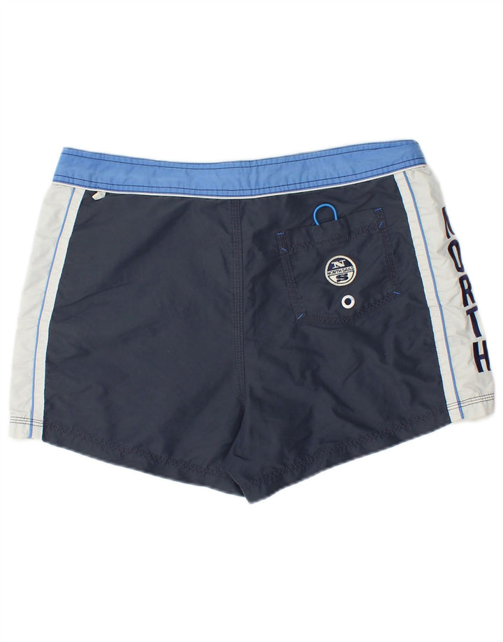 North Sails Herren-Badeshorts aus mittelblauem Colourblock-Polyamid
