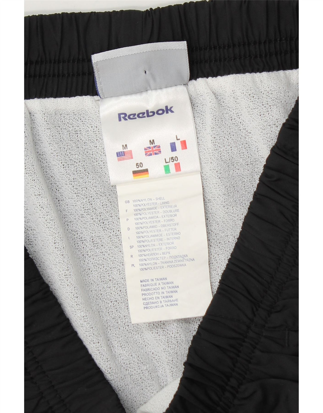 Reebok Herren Sportshorts Medium Schwarz Nylon