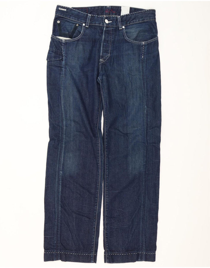 Levi's Herren Straight Jeans W34 L34 Marineblaue Baumwolle