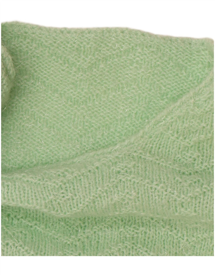 VINTAGE Damen Pullover mit U-Boot-Ausschnitt UK 18 XL Grün