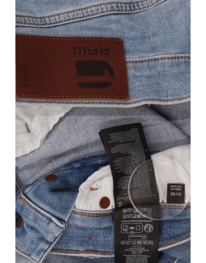 G-STAR Herren 3301 Slim Jeans W31 L32 Blaue Baumwolle