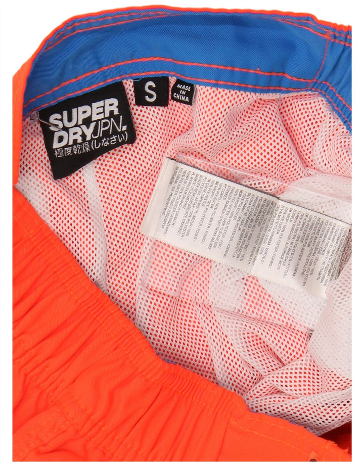 SUPERDRY Herren-Badeshorts mit Grafik, Größe S, Orange, Polyester