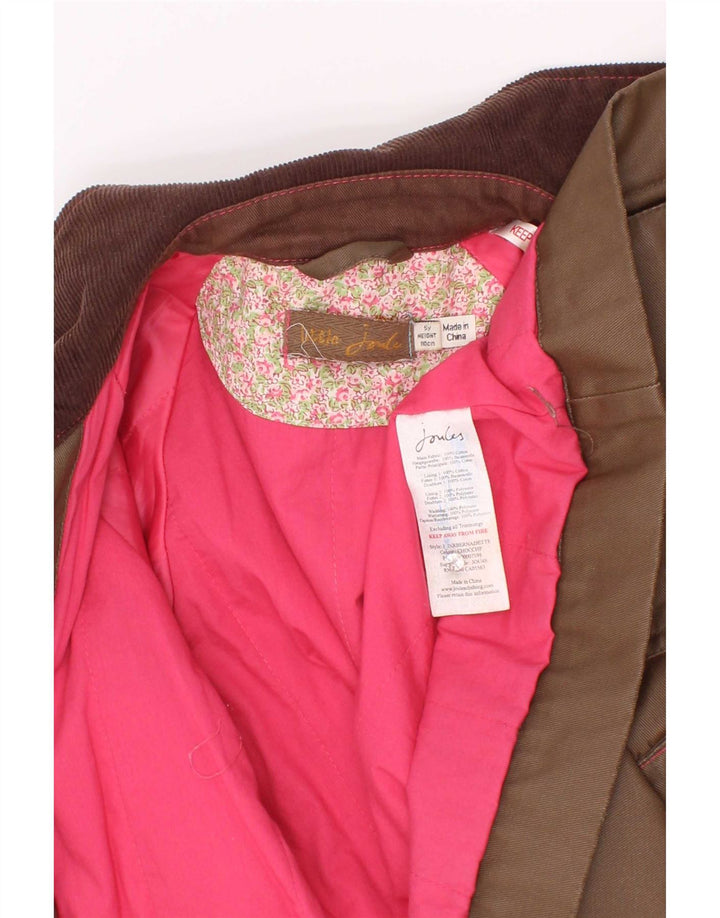Joules Mädchen-Jacke aus gewachster Baumwolle, 4–5 Jahre, Braun