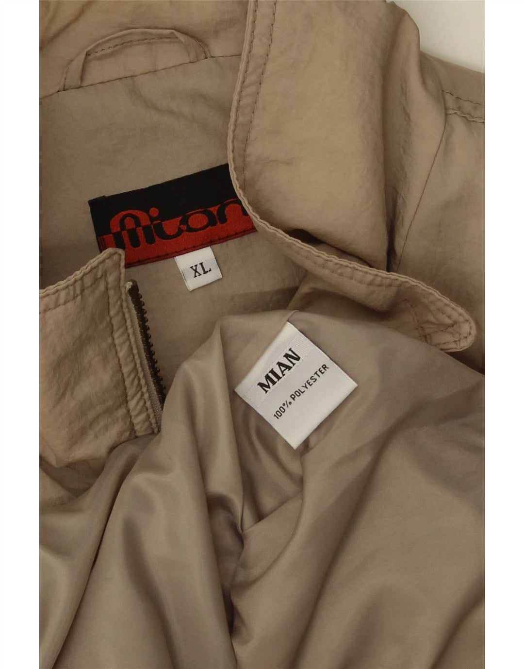 Vintage Herren Bomberjacke UK 42 XL Beige Polyester