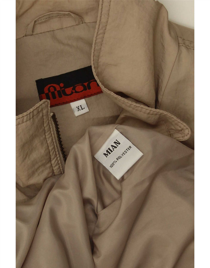 Vintage Herren Bomberjacke UK 42 XL Beige Polyester