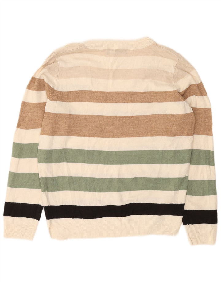 Marks & Spencer Herren-Pullover mit V-Ausschnitt, klein, mehrfarbig gestreift