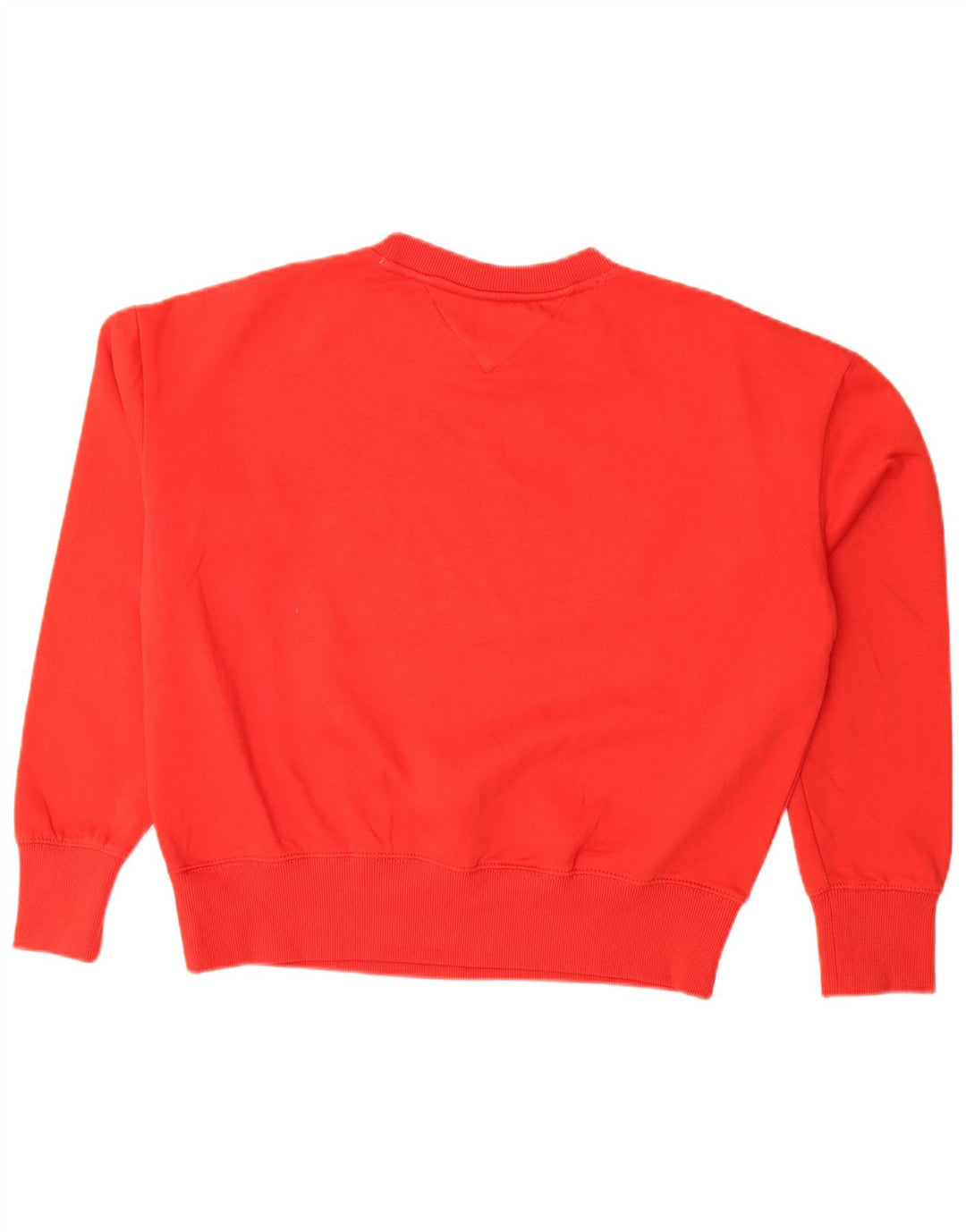 Tommy Hilfiger übergroßer Damen-Sweatshirt-Pullover, Gr. 10, Größe S, rot, Baumwolle