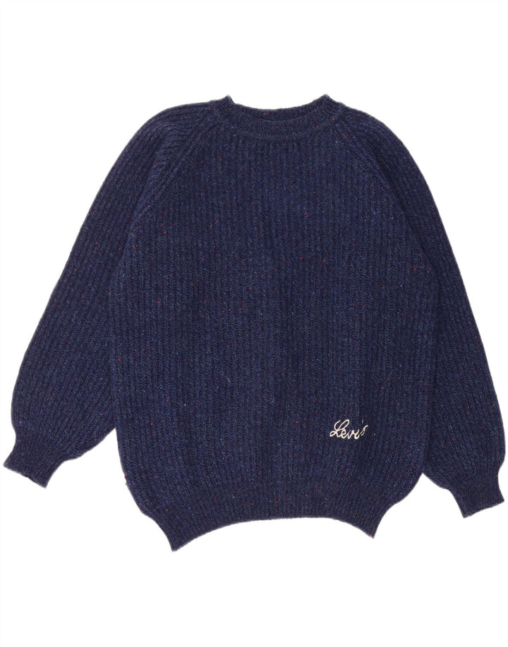 LEVI'S Damen-Pullover mit Rundhalsausschnitt, Gr. 14, mittelblau meliert
