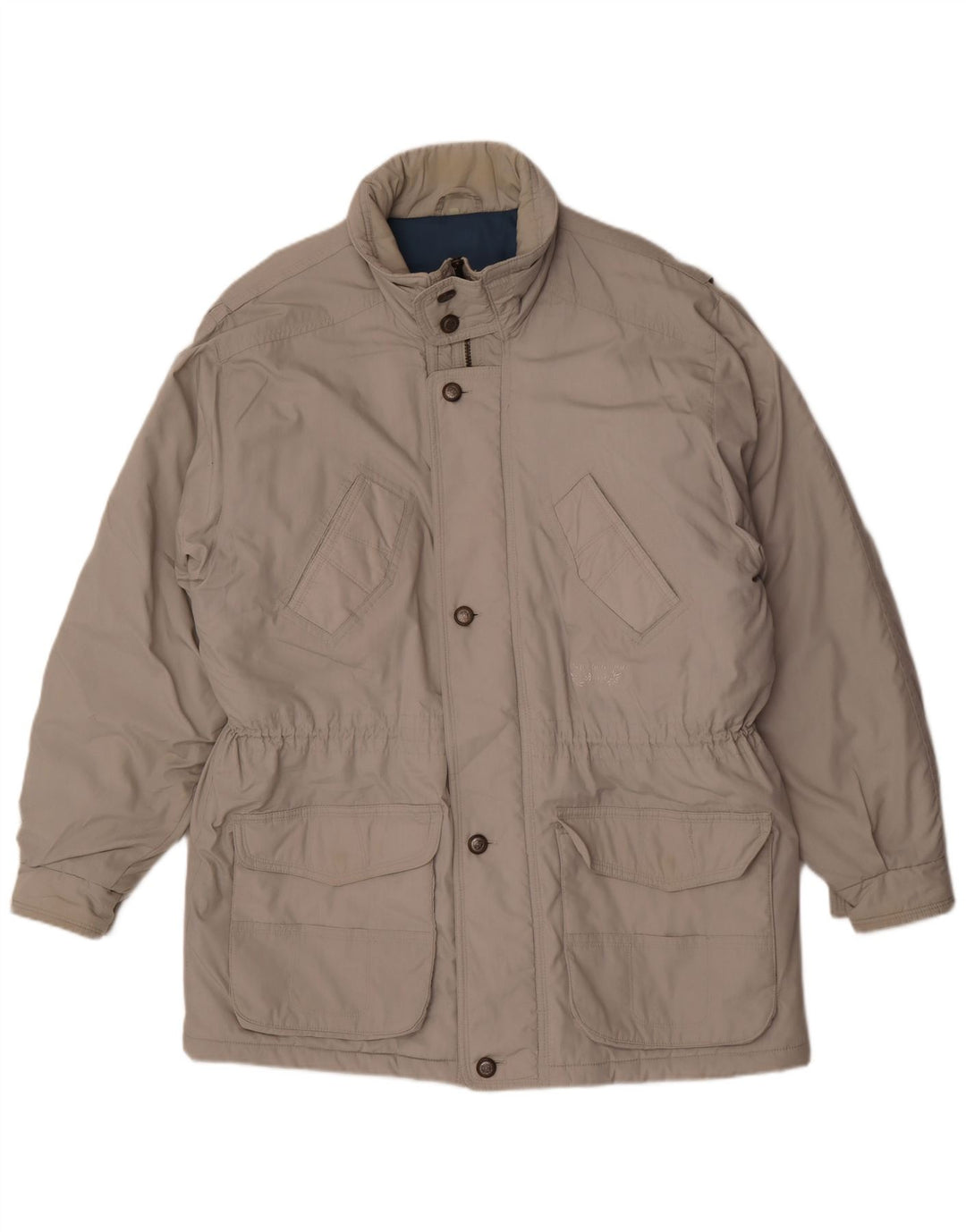 Brugi Herren Wattierter Mantel UK 42 XL Grau Polyester