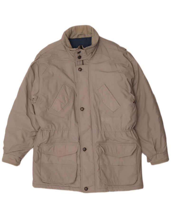 Brugi Herren Wattierter Mantel UK 42 XL Grau Polyester