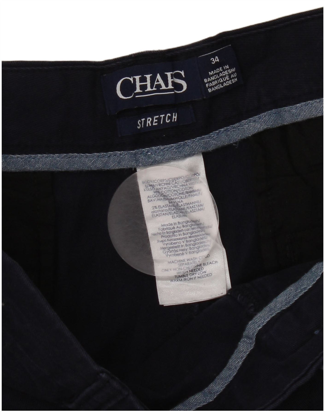 Chaps Herren-Chinoshorts W34, groß, marineblau, Baumwolle